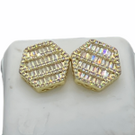 Large Stud Earrings (14K Gold Finish)