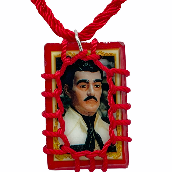 Jesus Malverde Scapular Necklace