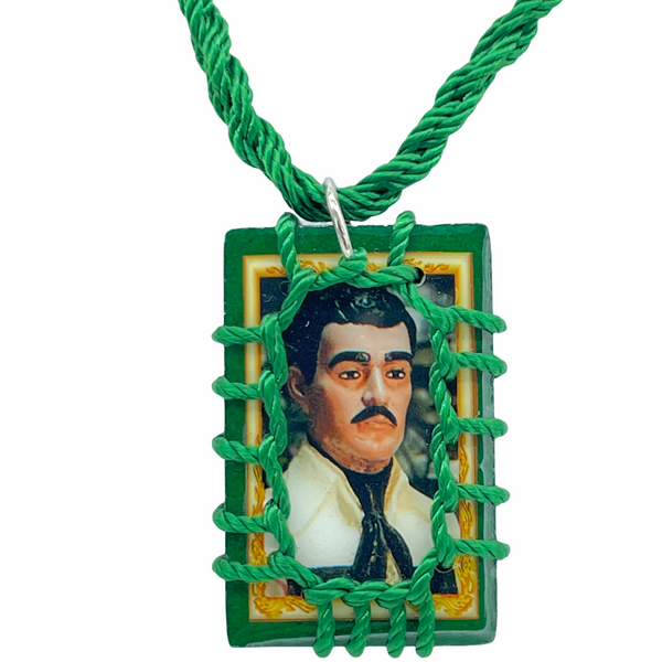 Jesus Malverde Scapular Necklace