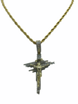 Crucifix Cross (14K Gold Finish)