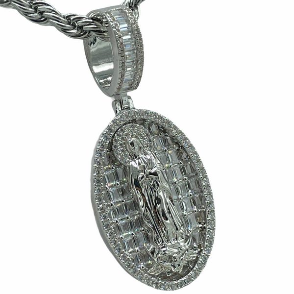 Our Lady of Guadalupe (14K White Gold Finish)