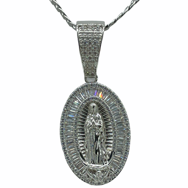 Our Lady of Guadalupe (14K White Gold Finish)