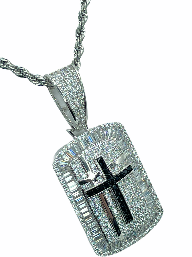 Dog tag top with cross