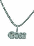 BOSS Necklace (14K White Gold Finish)