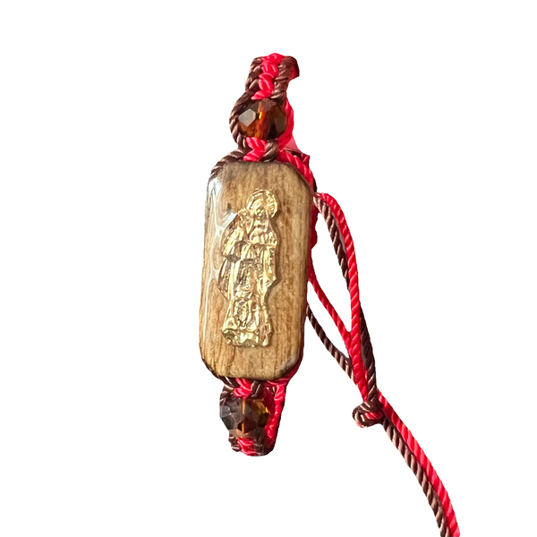 Santa Muerte Knotted Rope Bracelet