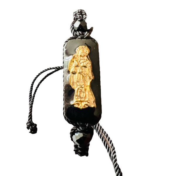 Santa Muerte Knotted Rope Bracelet