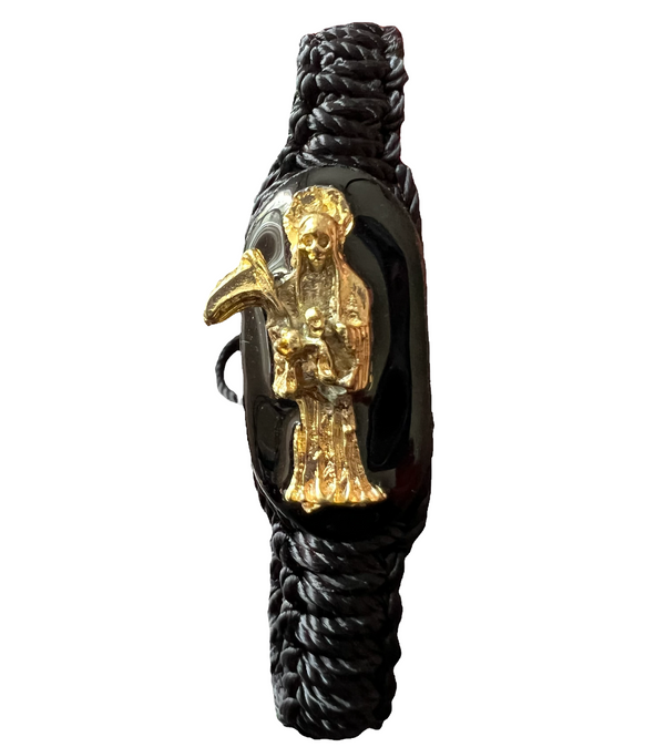 Santa Muerte Knotted Rope Bracelet