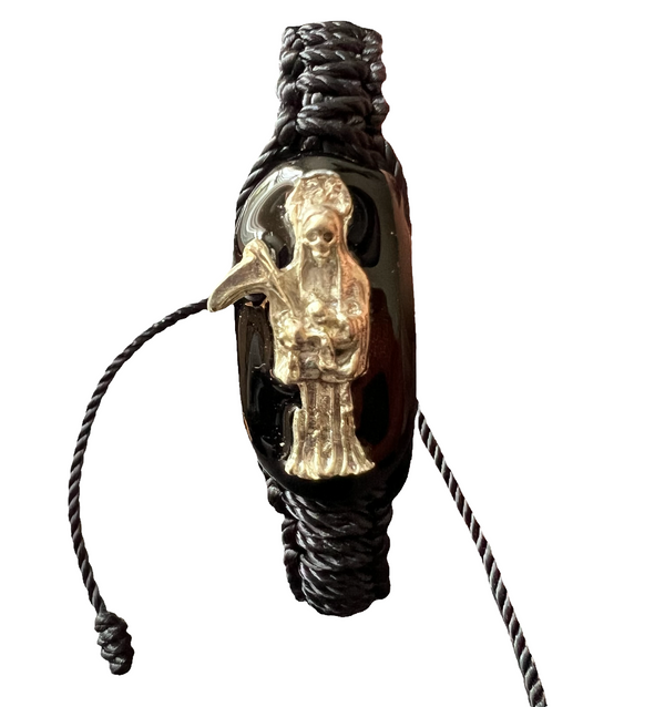 Santa Muerte Knotted Rope Bracelet