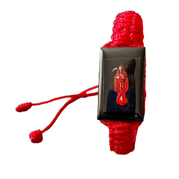 Santa Muerte Knotted Rope Bracelet