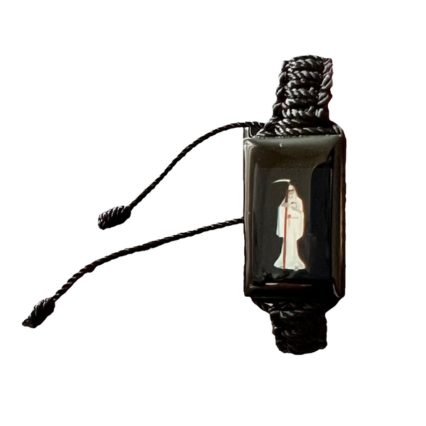 Santa Muerte Knotted Rope Bracelet