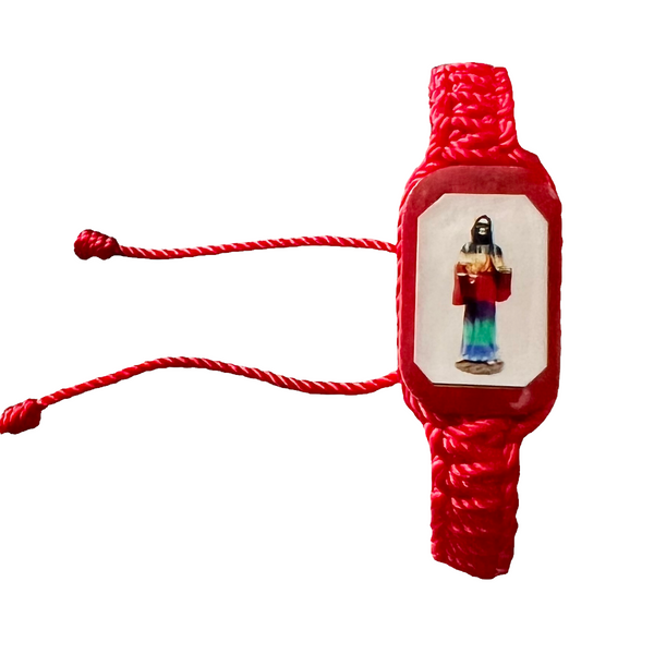 Santa Muerte Knotted Rope Bracelet