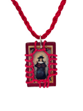 Santo Nino de Atocha Wood Scapular Necklace