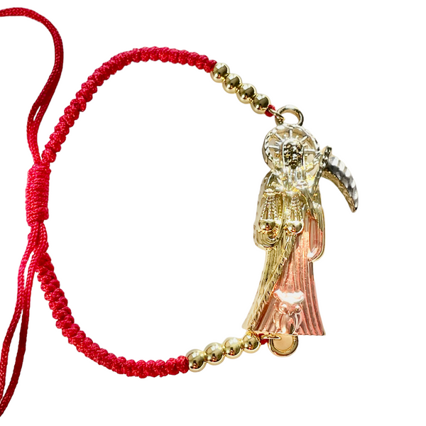 Santa Muerte Bracelet (Knotted and Gold Filled)