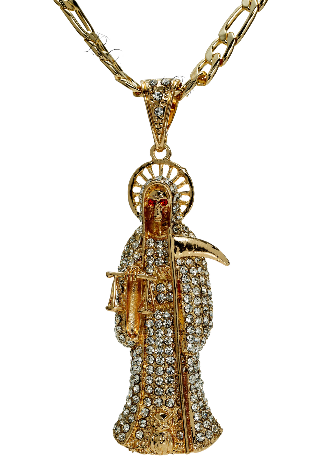 Good Santa Muerte Anchor Rosary Gold Filled