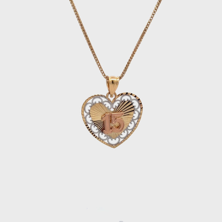 Quinceanera Heart (14K Gold)