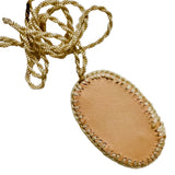 Santa Muerte Leather Scapular Necklace