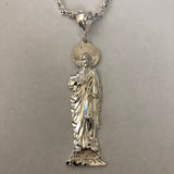 St Jude with 24" Necklace (.925 PURE SILVER)
