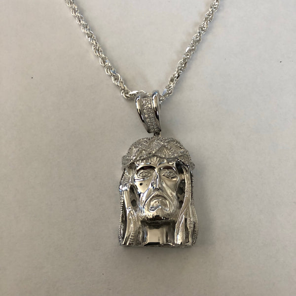 Jesus with 26” Necklace (.925 PURE SILVER)
