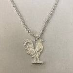 Rooster with 24" Necklace (.925 PURE SILVER)