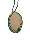 Jesus Malverde Leather Scapular Necklace