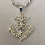 Anchor with 24" Necklace (.925 PURE SILVER)